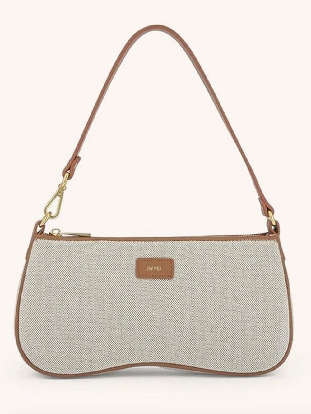JW PEI Eva Shoulder Handbag - Beige Canvas
